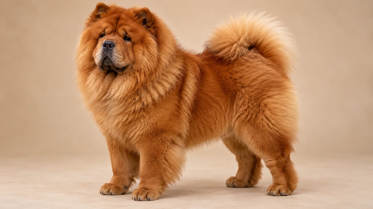 Chow Chow köpek — kızıl (aslan tonu, klasik) renk