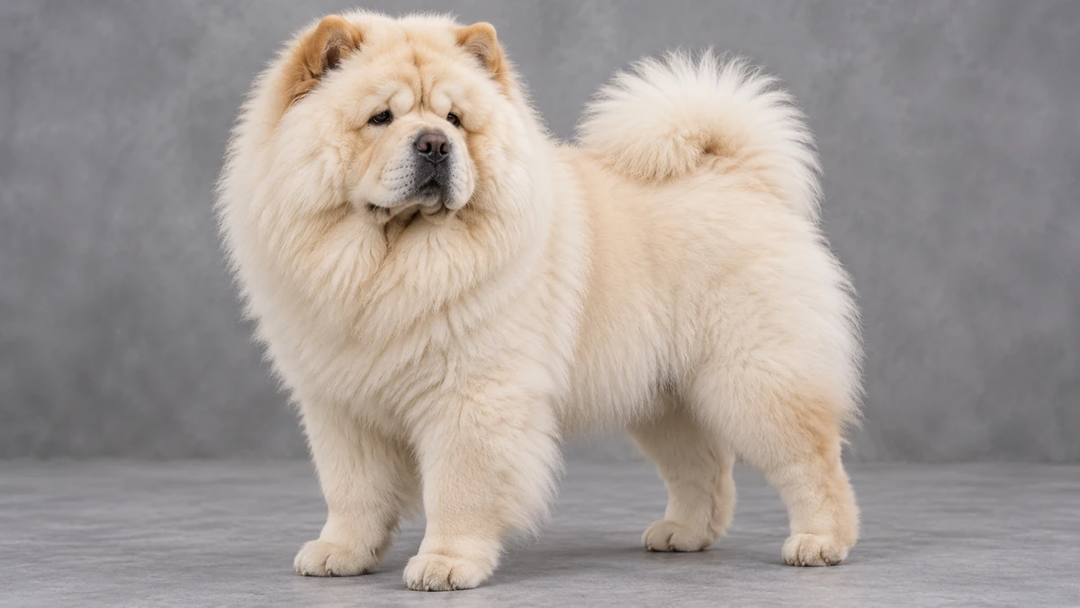 Chow Chow köpek — krem renk