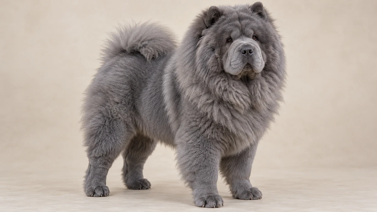 Chow Chow köpek — mavi renk