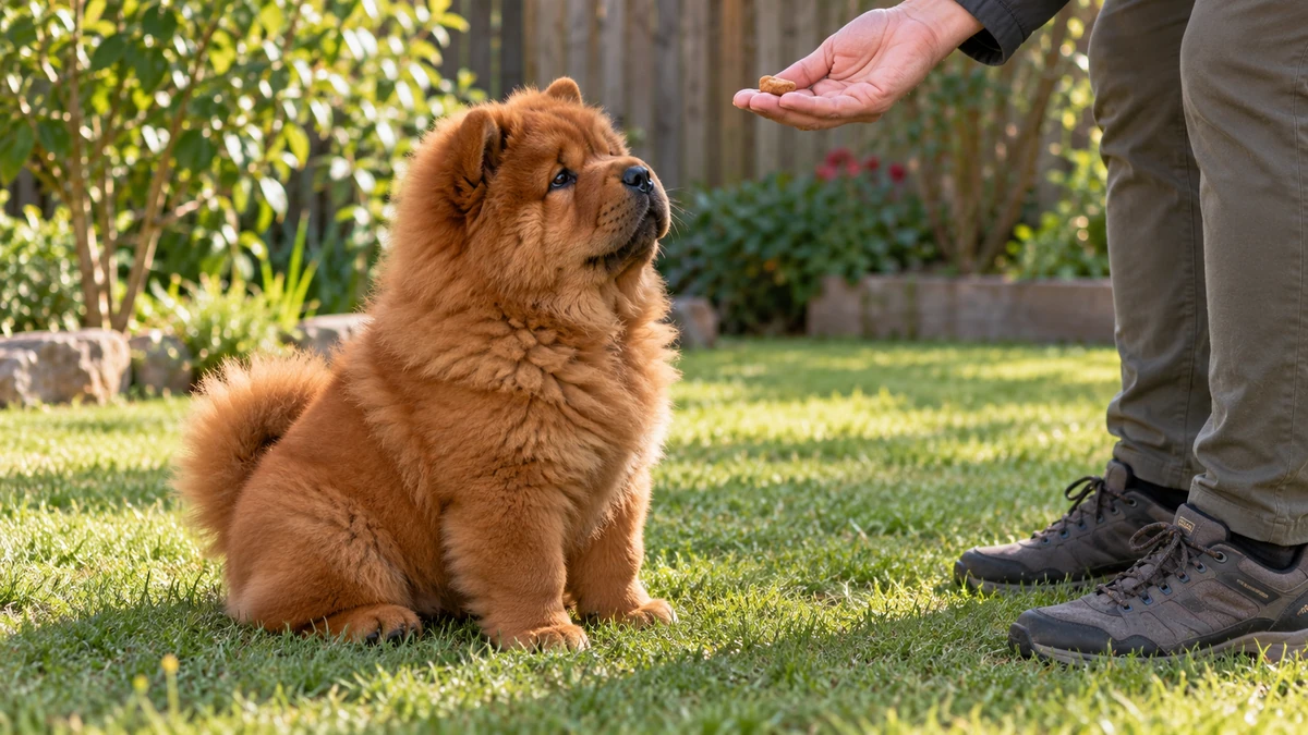 Chow Chow yavru köpek — komut ve eğitim