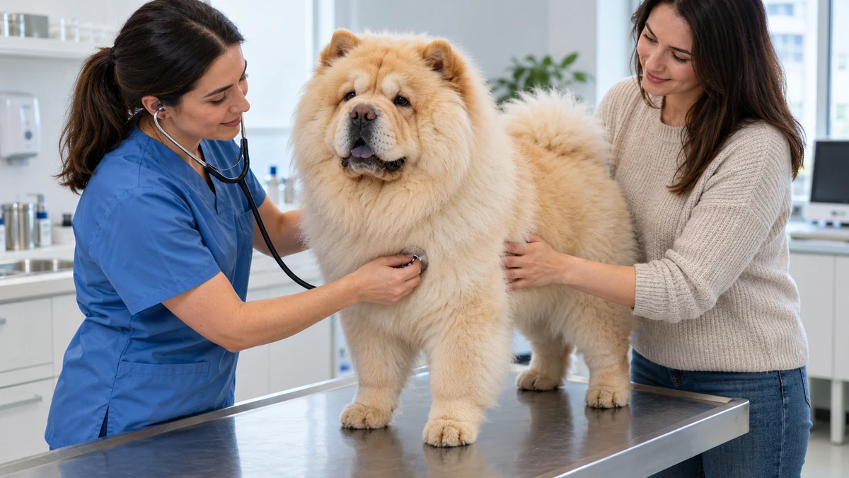 Chow Chow köpek — veteriner kontrolü