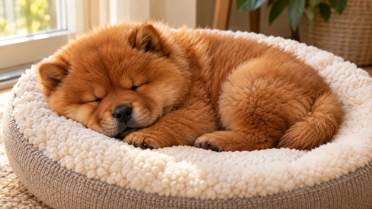 Chow Chow ilan — uyuyan Chow Chow yavru ilan fotoğrafı